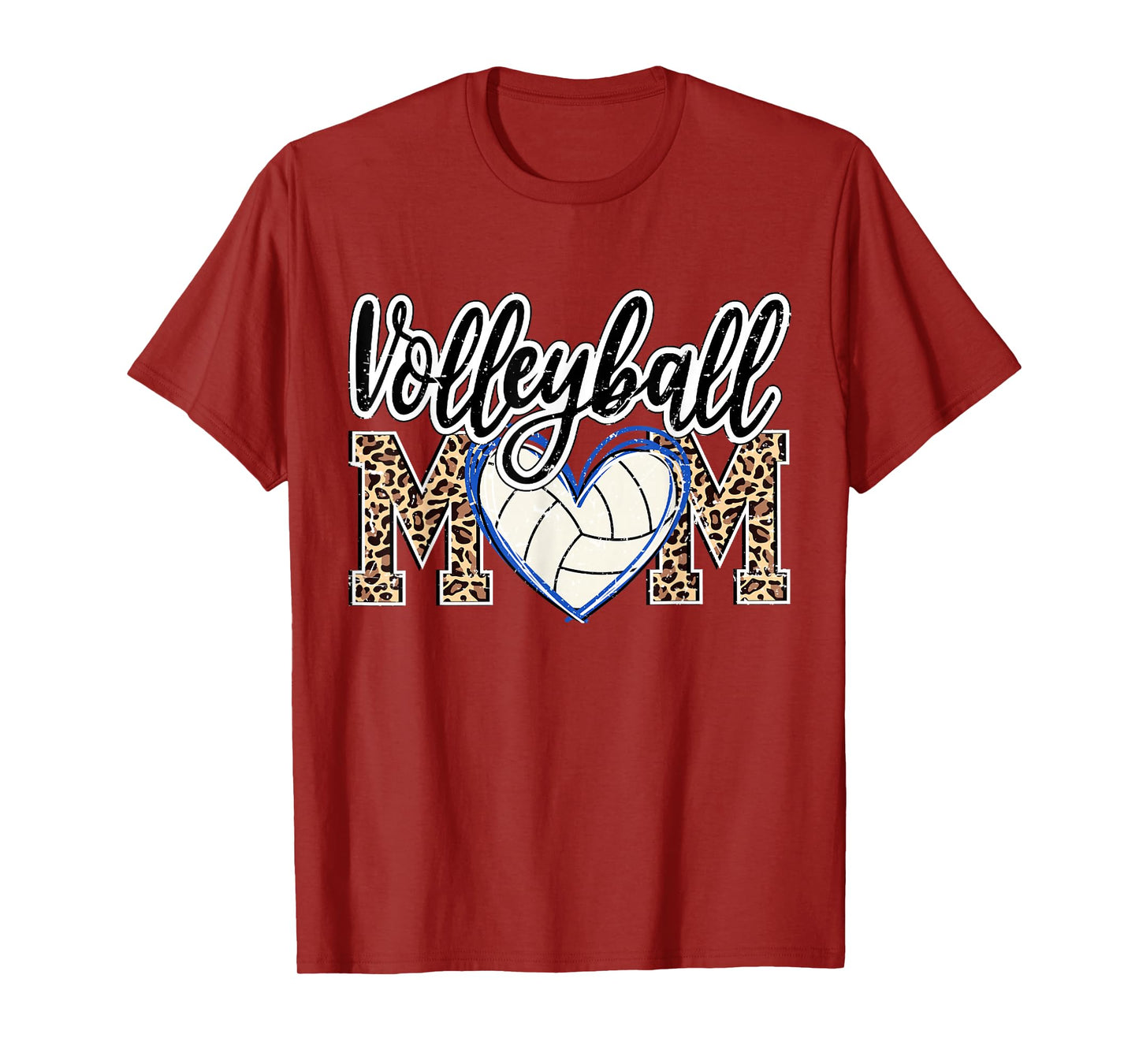 Funny Game Women Volleyball Leopard Ball Mom Mother's Day T-Shirt