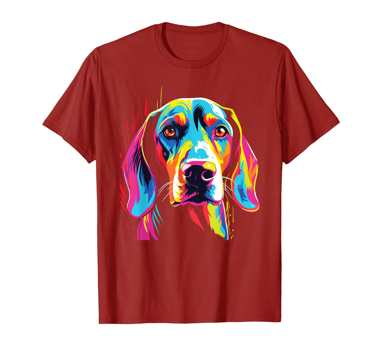 Watercolor Colorful Treeing Walker Coonhound Dog T-Shirt for Men Women Girls Kids