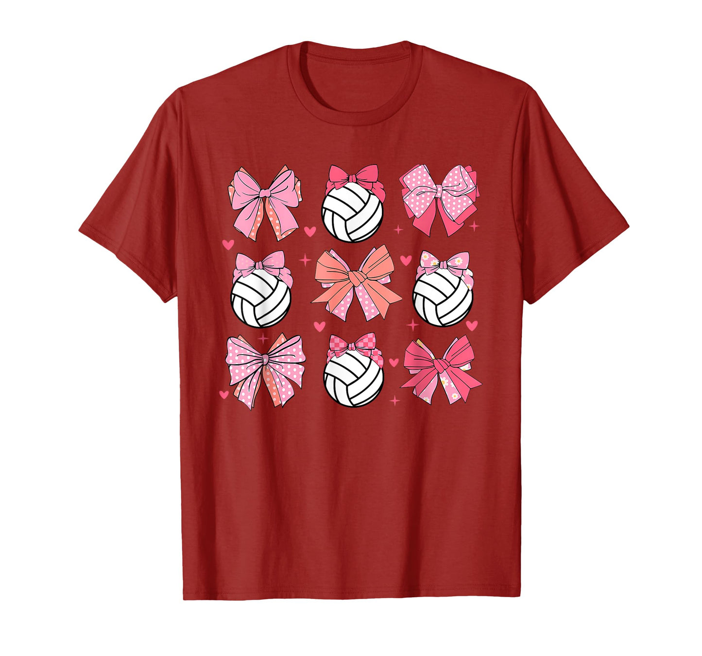 volleyball Coquette Bow volleyball Mom Mothers Day Softball T-Shirt