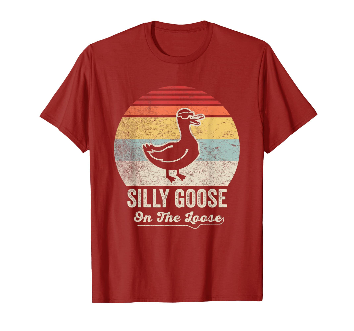 Silly Goose On The Loose Funny Retro Style T-Shirt