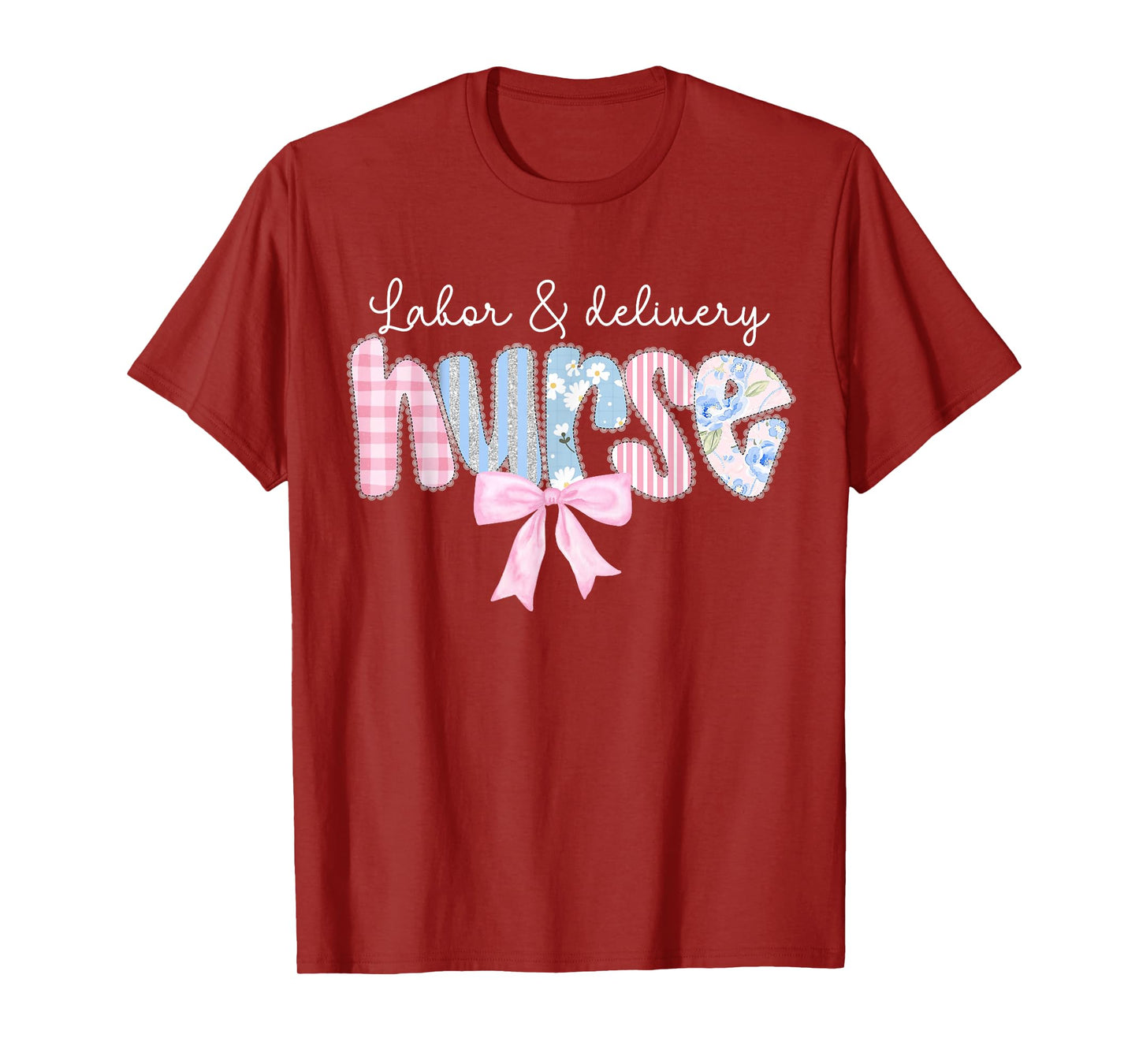 Labor & Delivery Nurse Coquette Bow Mother and Baby Nursing T-Shirt