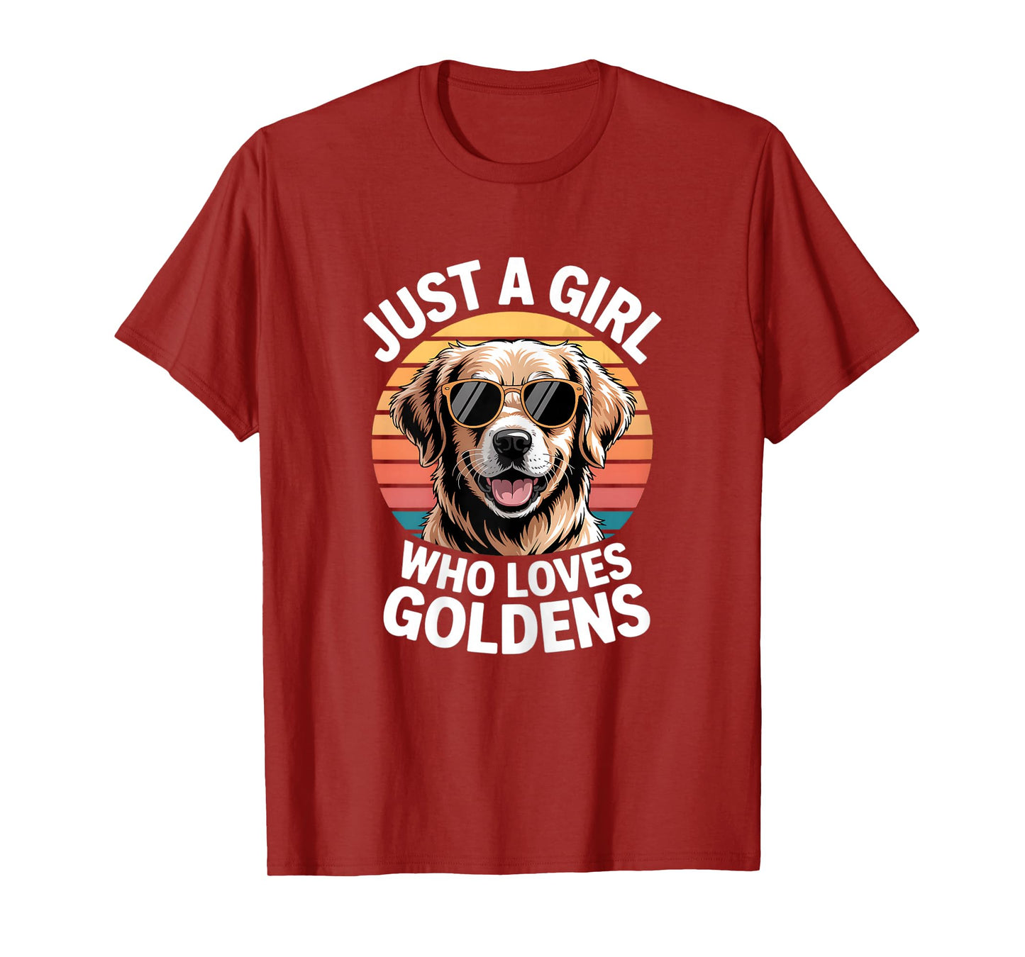 Just A Girl Who Loves Goldens Golden Retriever Cute Funny T-Shirt