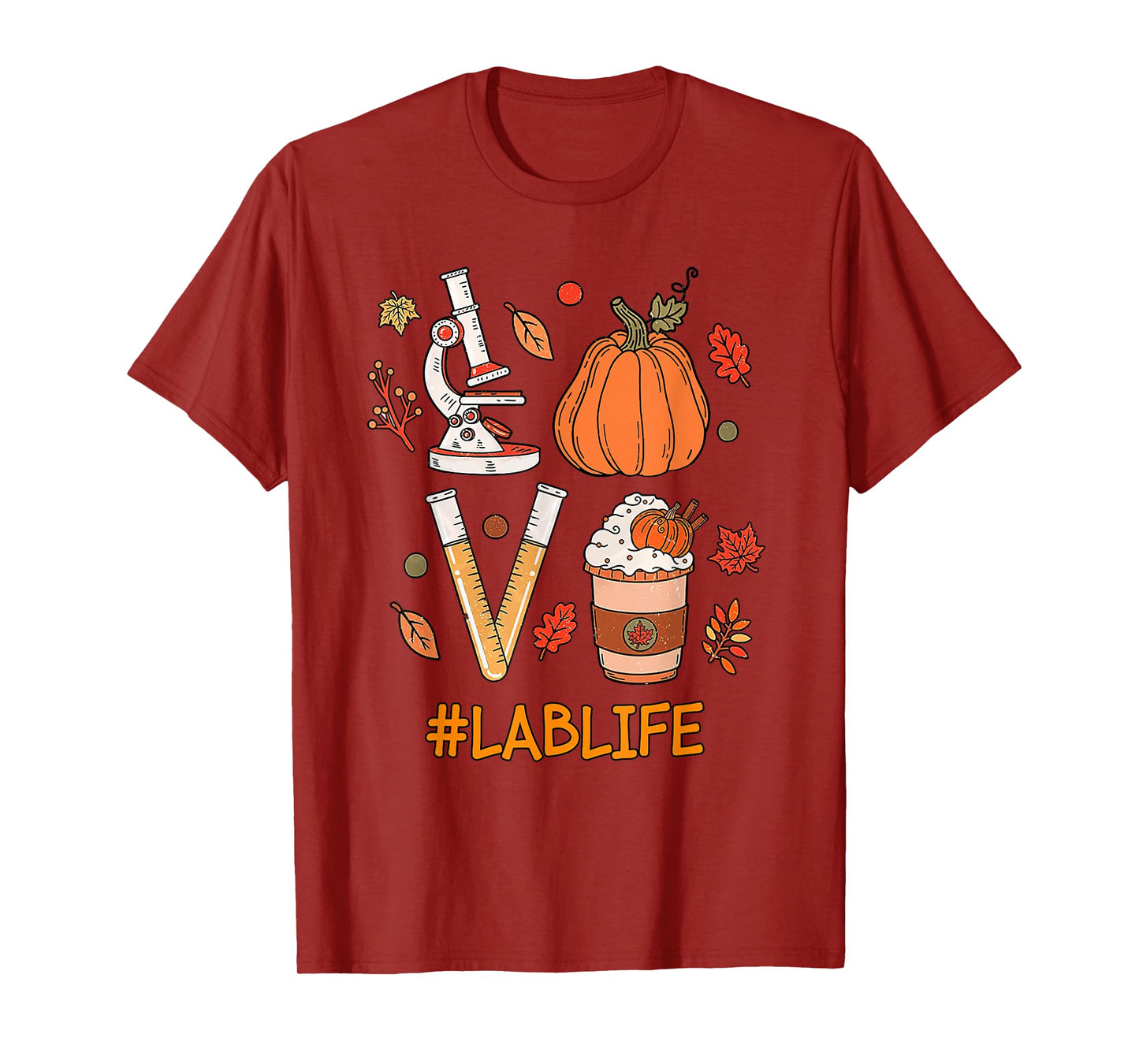 Lab Tech Laboratory Scientist Fall Pumpkin Spice Lab Life T-Shirt