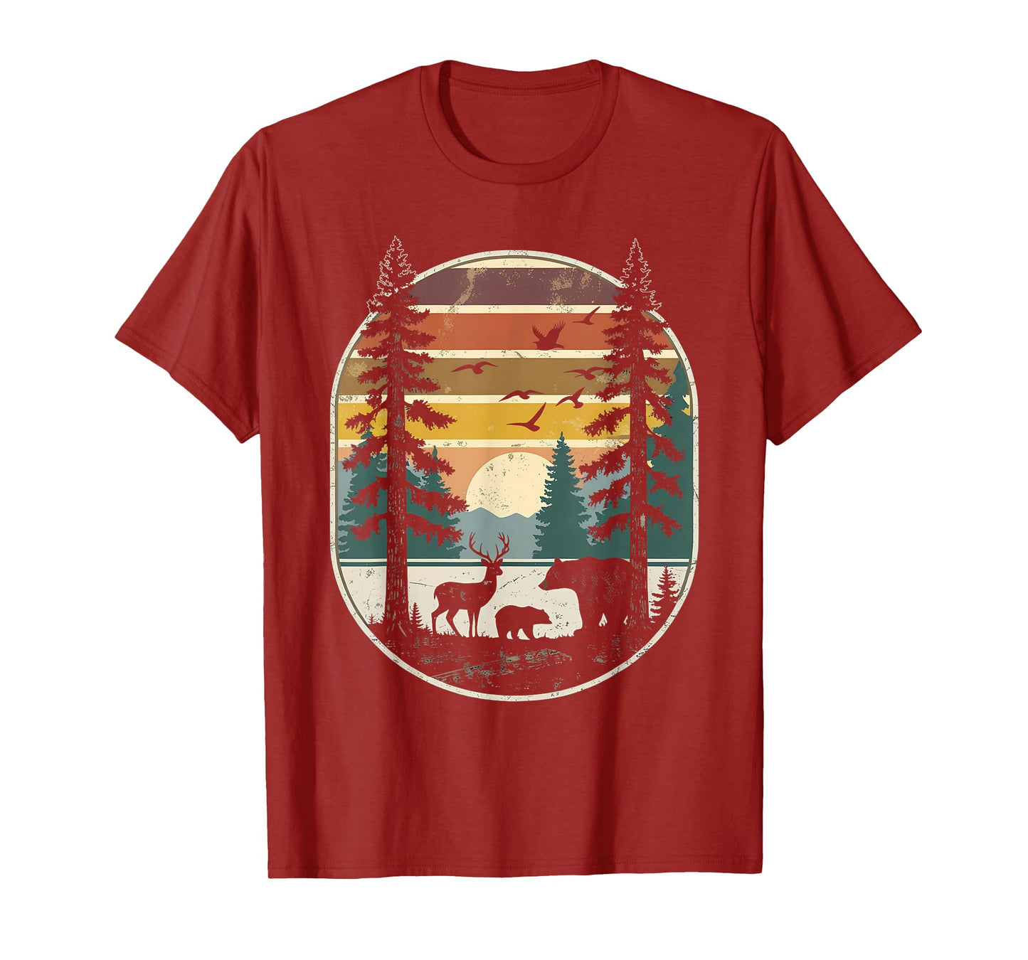 Trees Wildlife Nature Vintage Forest T-Shirt
