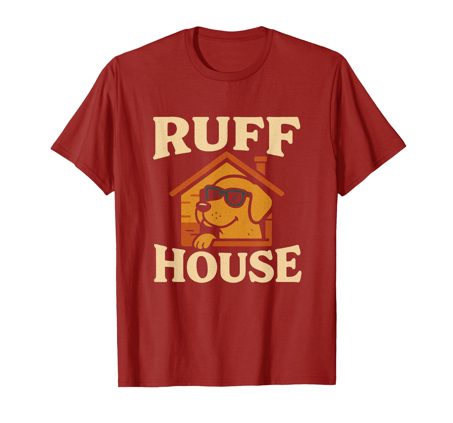 Ruff House Funny Cool Dog Sunglasses Home Pet Dog Puppy T-Shirt