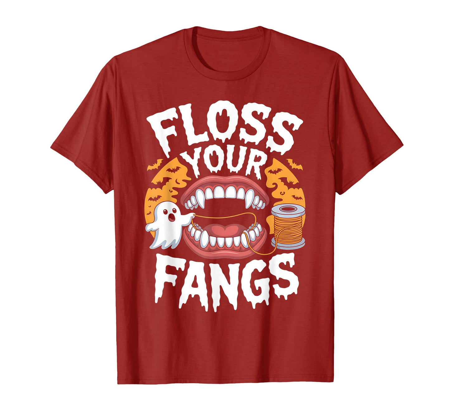 Floss Your Fangs Dental Halloween Shirt Dentist Halloween T-Shirt