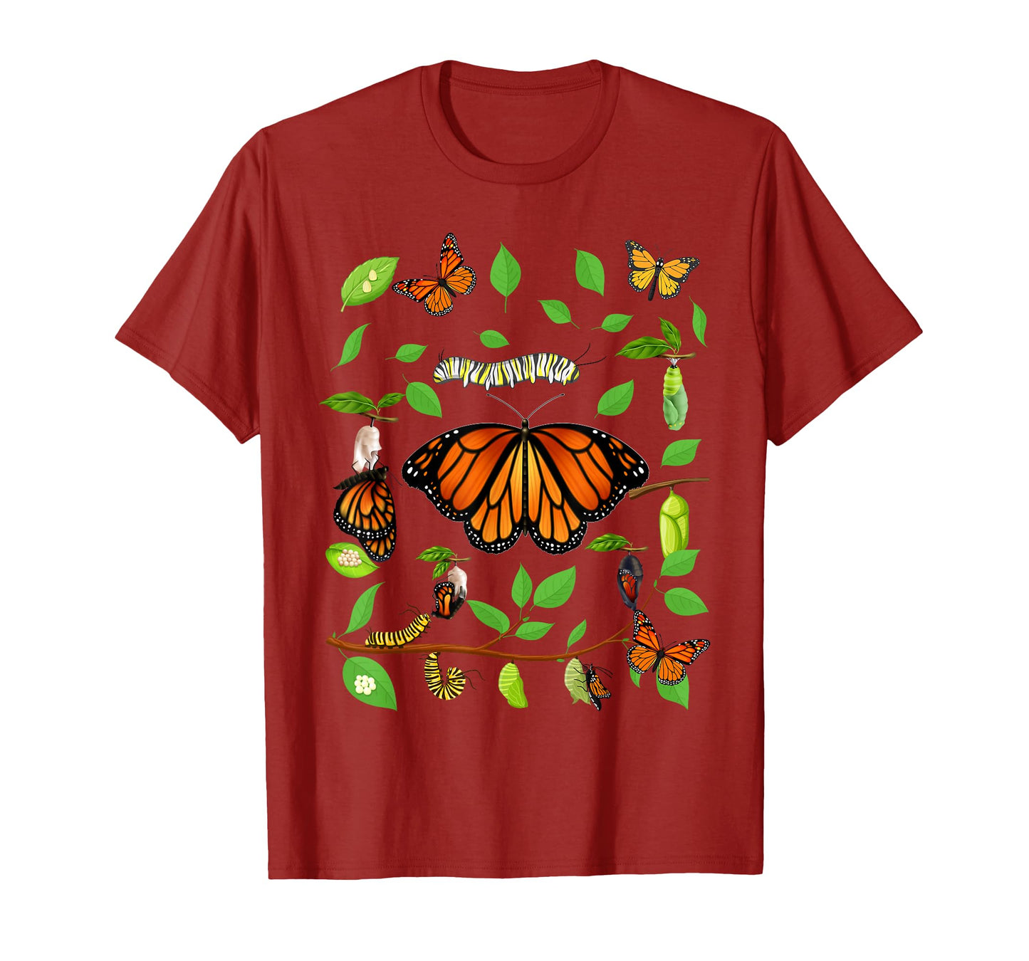 Life Cycle Of A Caterpillar Monarch Butterfly Cocoon T-Shirt