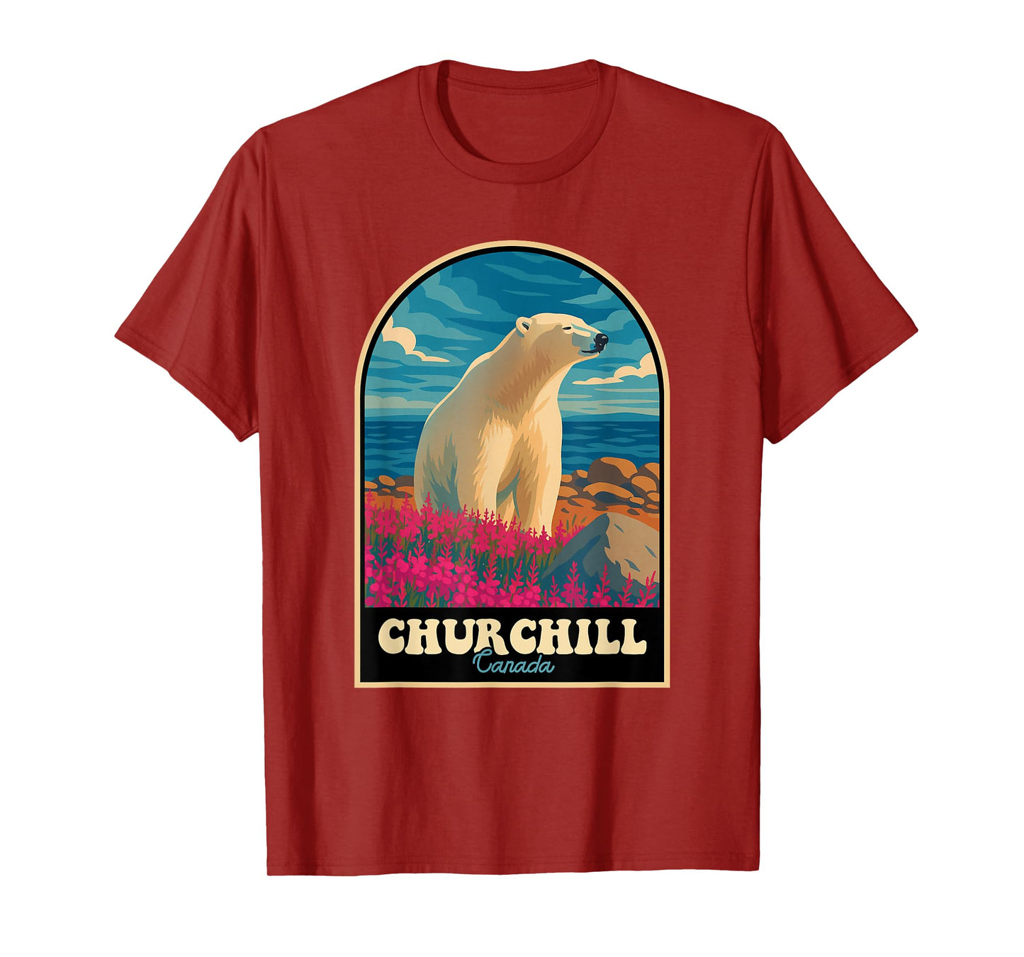 Churchill Canada Polar Bear Vintage Arctic Wildlife Design T-Shirt