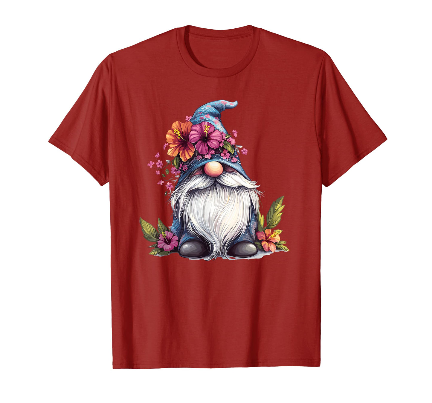 Whimsical Gnome With Floral Hat T-Shirt