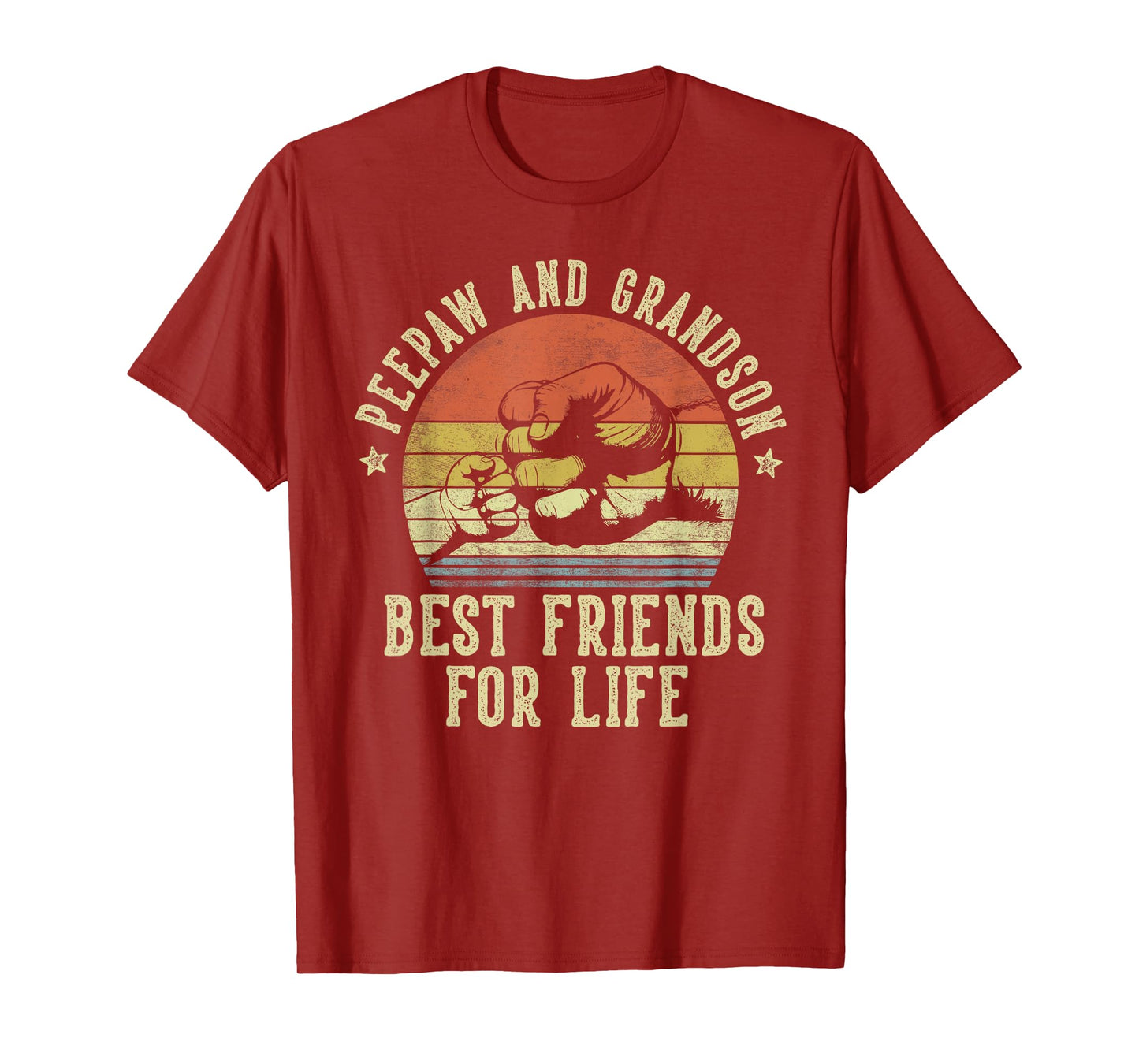 Peepaw and Grandson Best Friends for Life Funny Peepaw T-Shirt