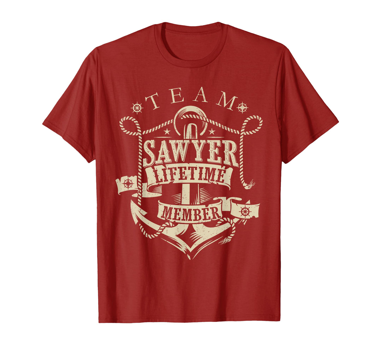 Team SAWYER Lifetime Member Vintage SAWYER Family Name T-Shirt