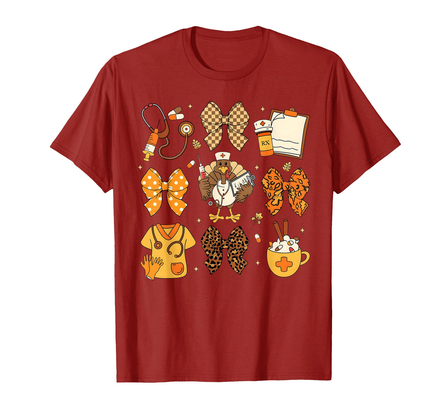 Nurse Life Coquette Bow Fall Autumn Pumpkin Spice Women T-Shirt