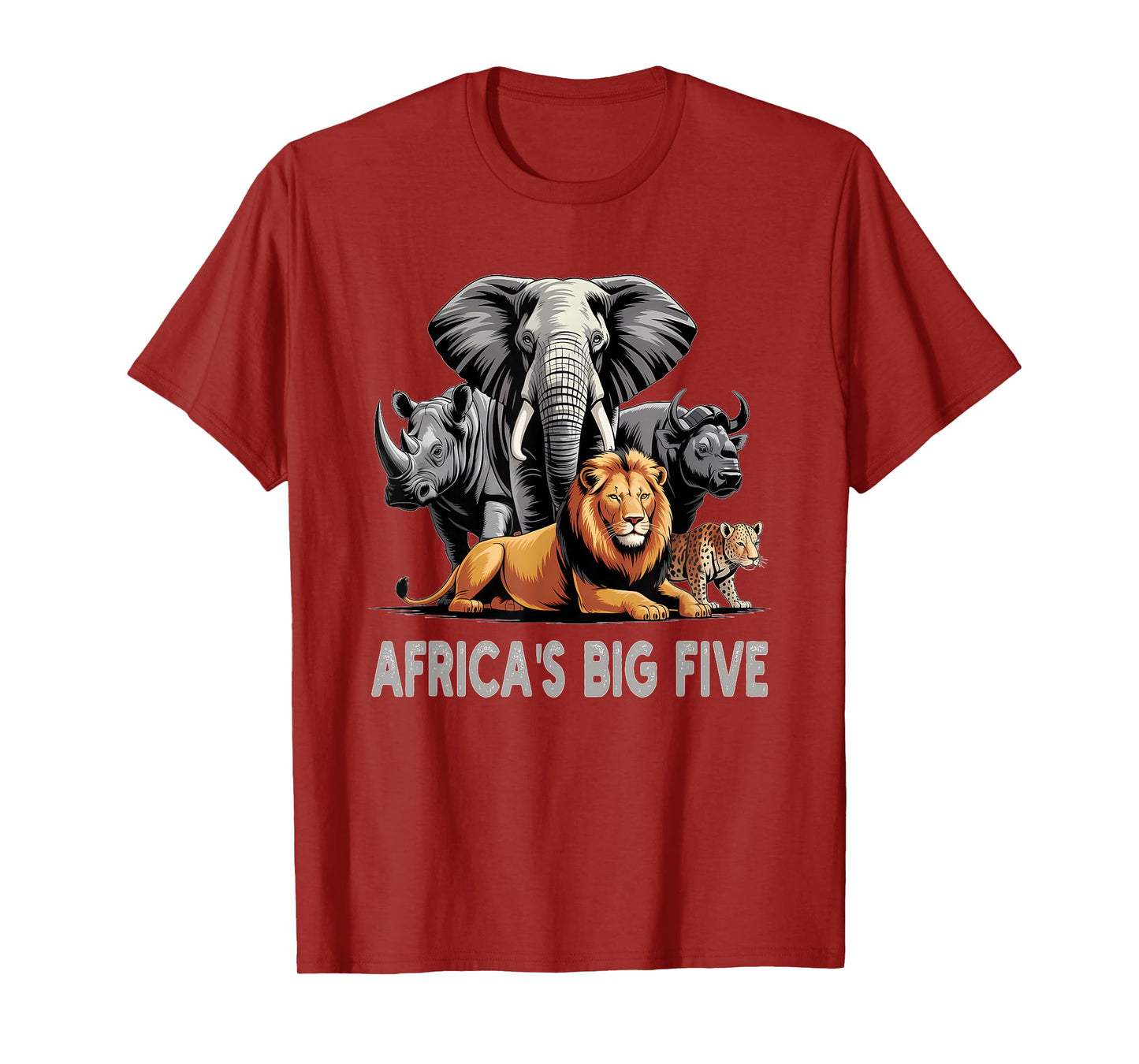 Big 5 Wildlife South Africa Safari Africa's Big Five T-Shirt