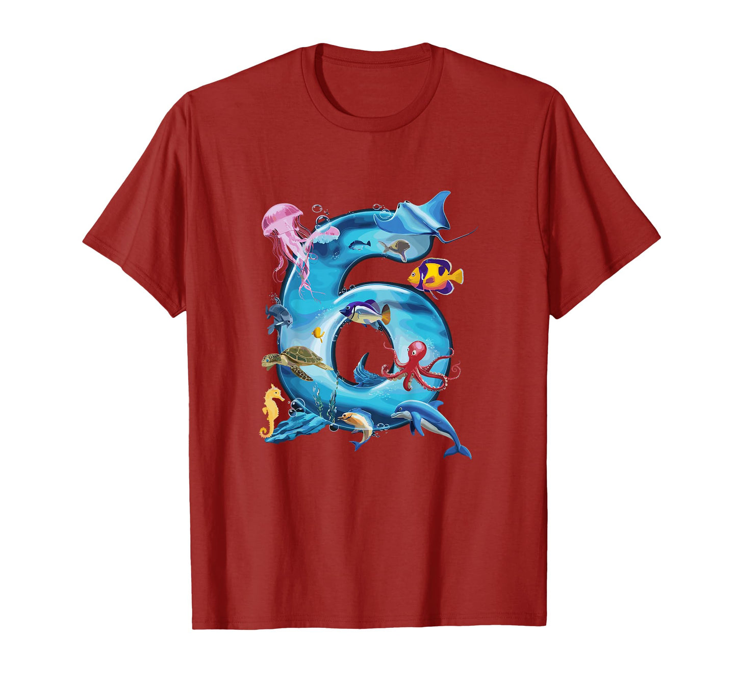 Sea Ocean Number 6rd Birthday Boys and Girls T-Shirt