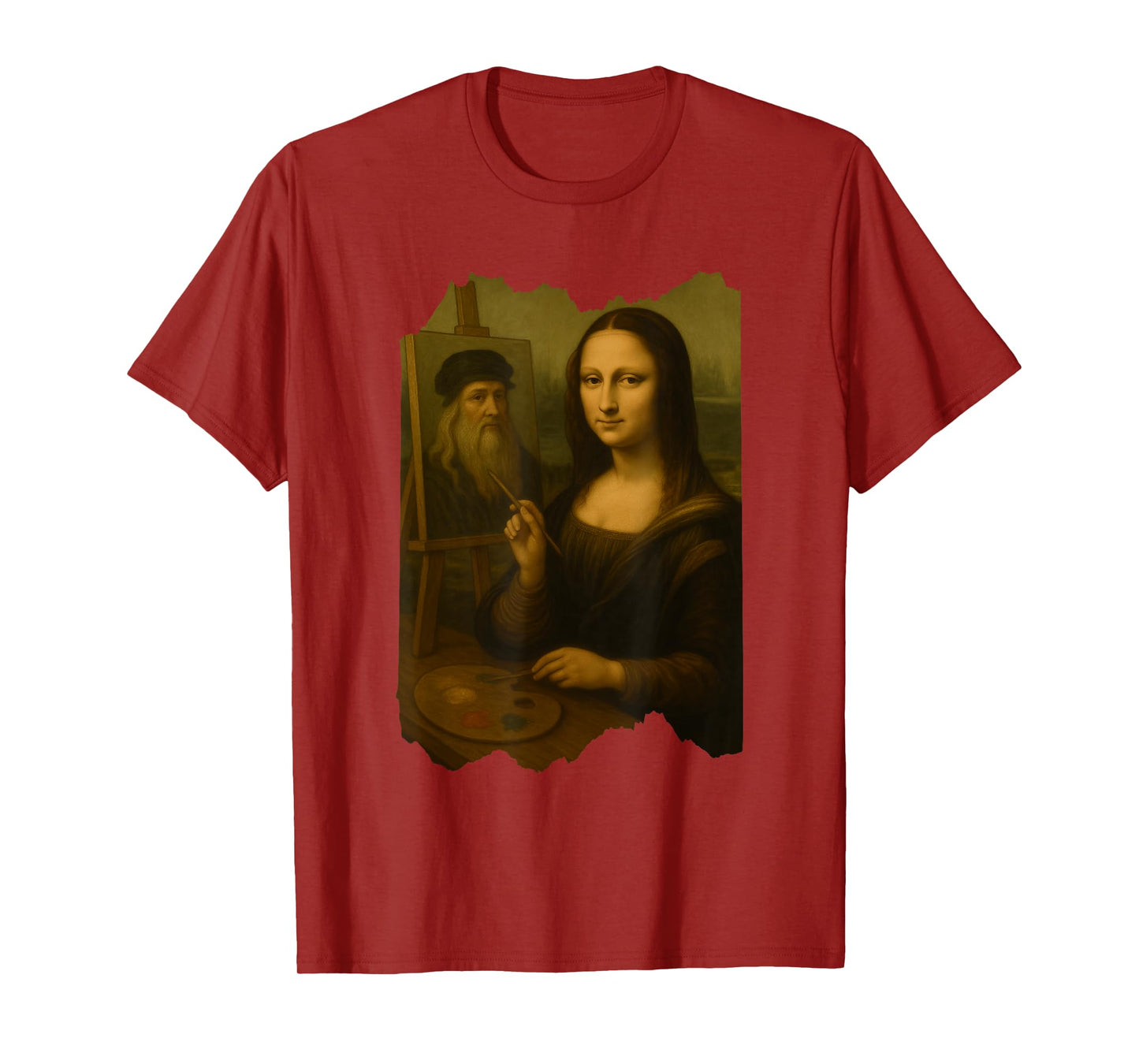 Mona Lisa Painting Leonardo da Vinci Funny Art Parody T-Shirt