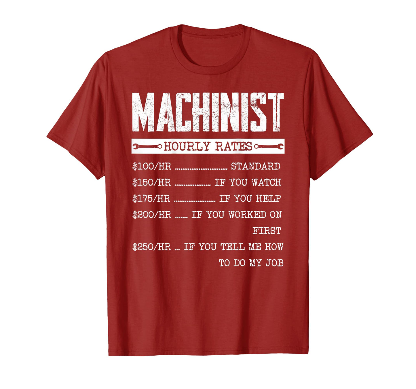 Machinist Hourly Rates Standard If You Watch Help T-Shirt
