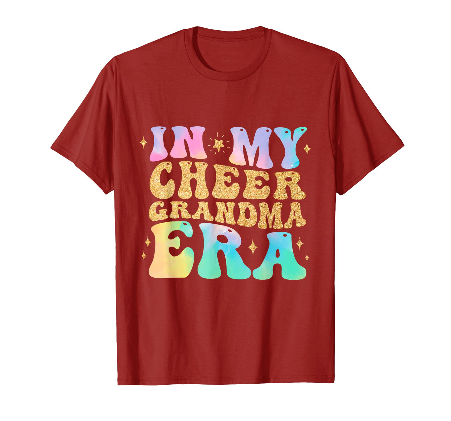 In My Cheer Grandma Era Cheerleading Football Mom Game Day T-Shirt
