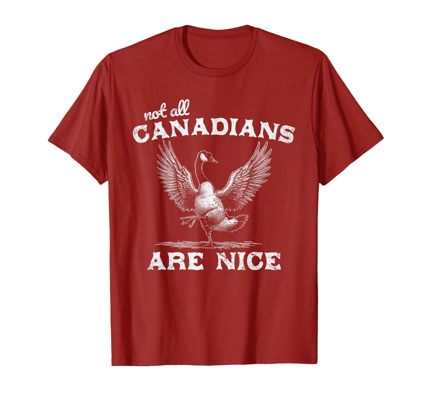 Not All Canadians Are Nice Funny Canadian Goose Humor T-Shirt