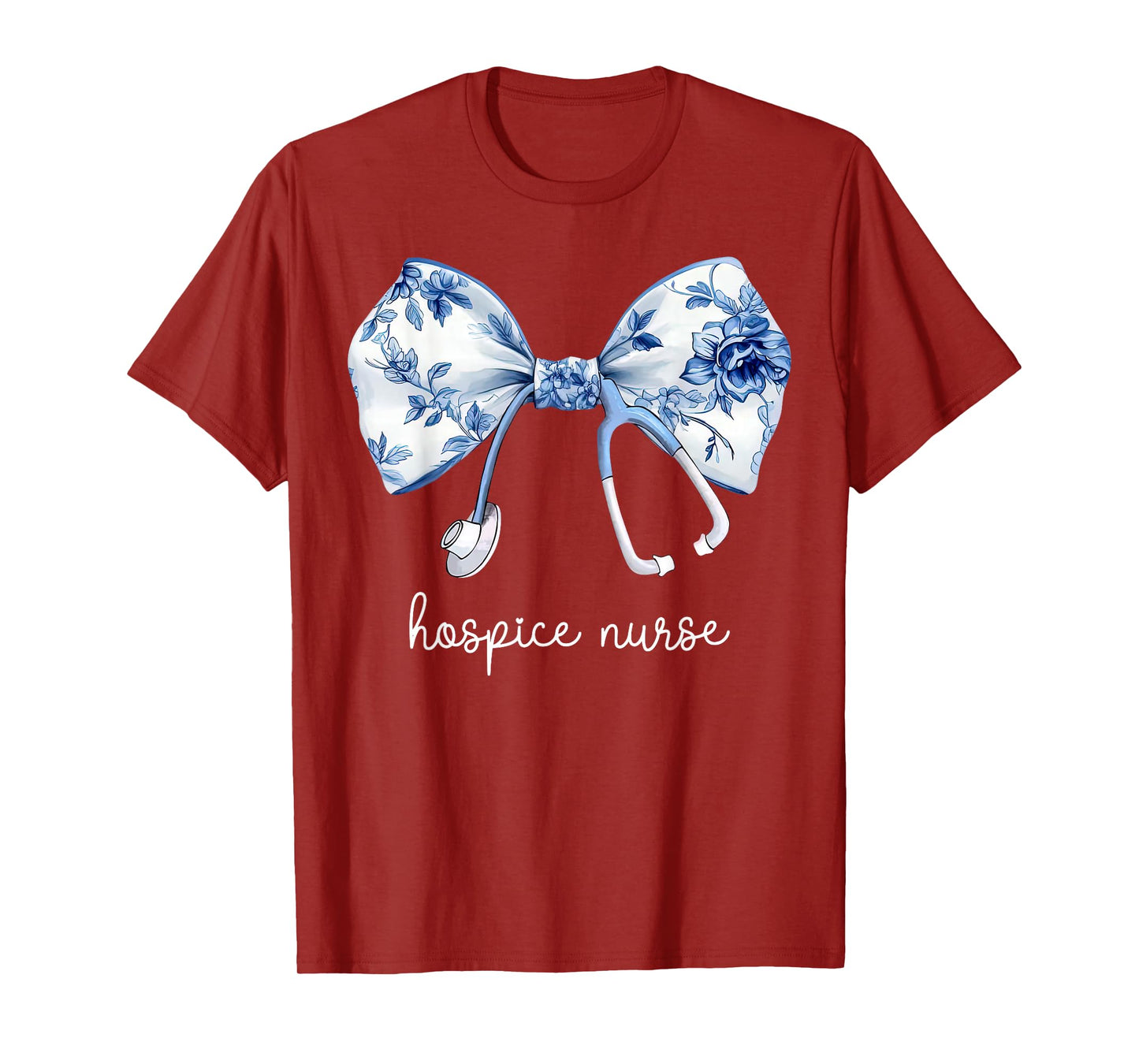Stethoscope Coquette Bow Hospice Nurse Aide Palliative Care T-Shirt