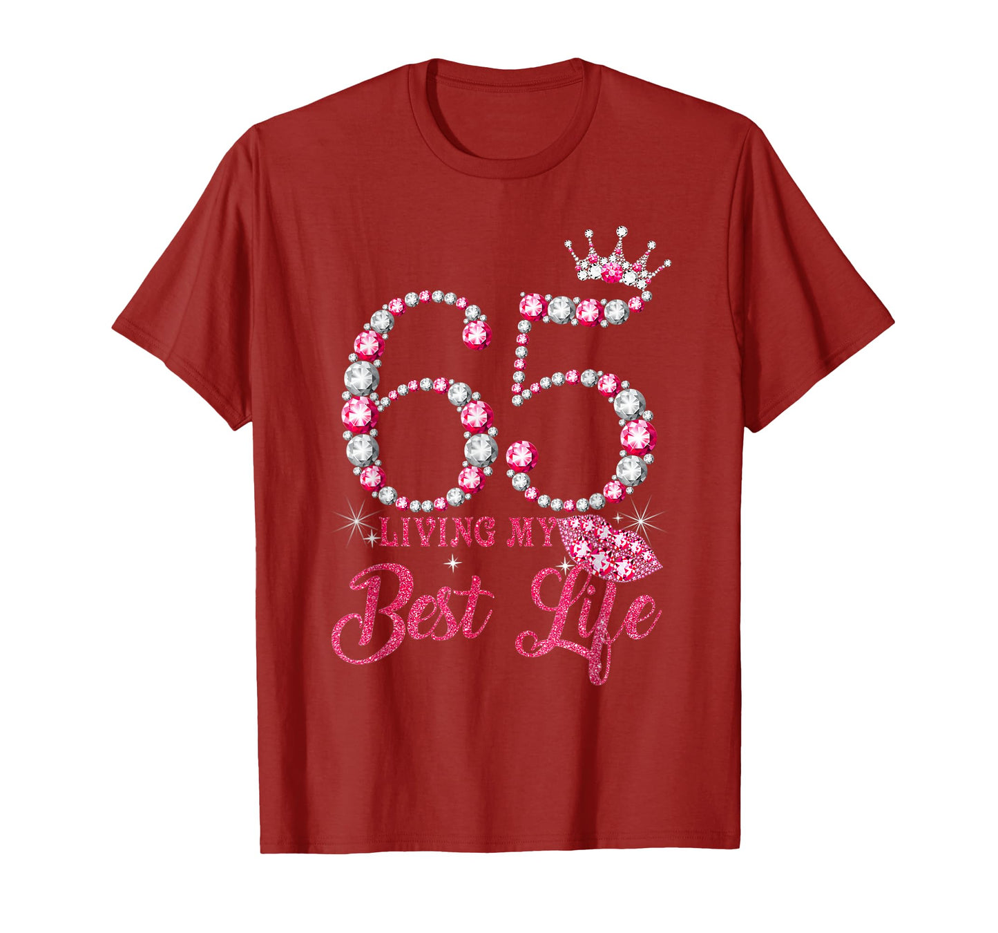 Living My Best Life 65 Years Old 65th Birthday Queen Women T-Shirt