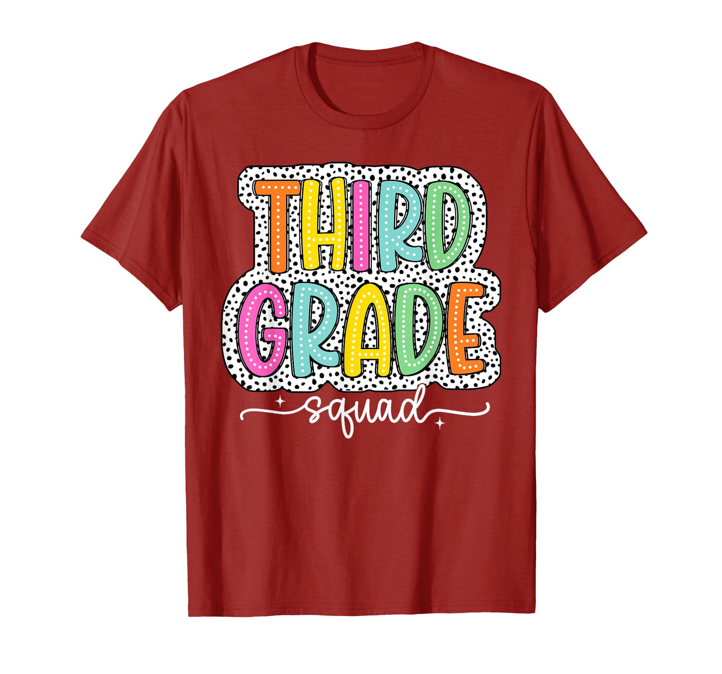 3rd Third Grade Squad Back to School Dalmatian Dots T-Shirt
