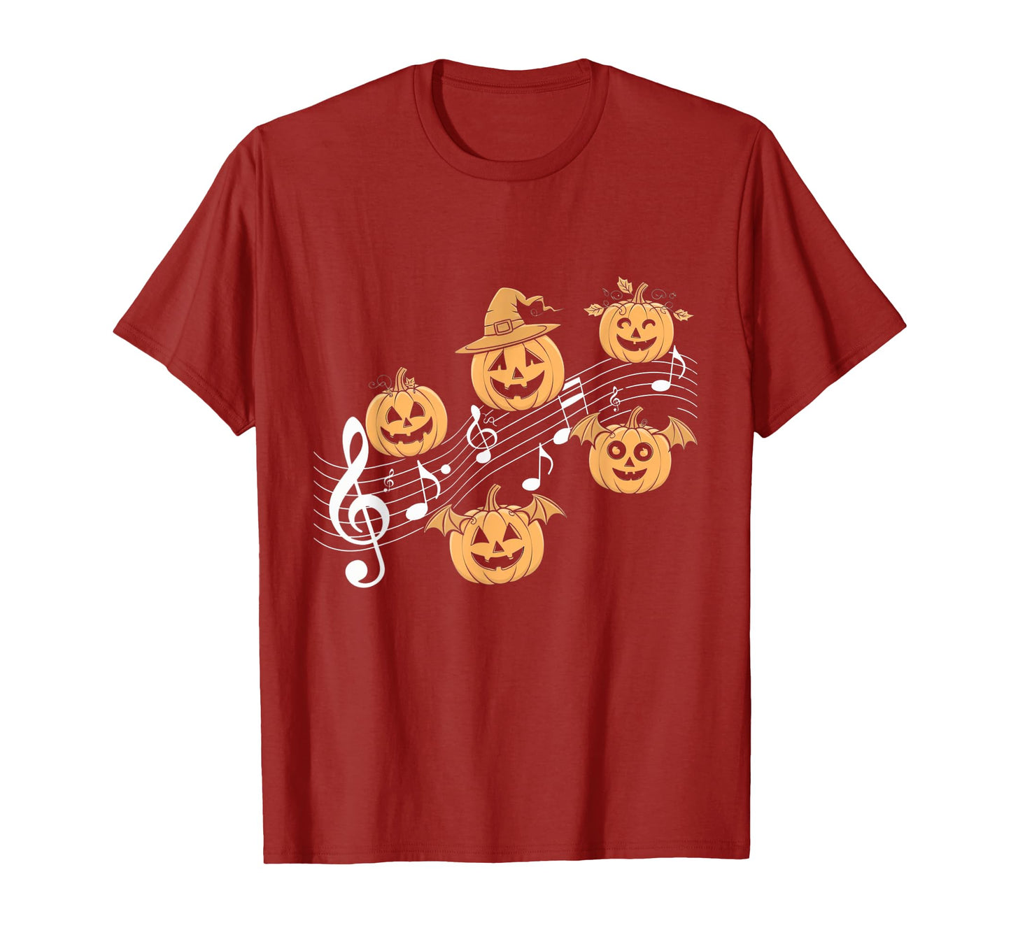 Music Note Pumpkin Fall Music Teacher Halloween Costume T-Shirt