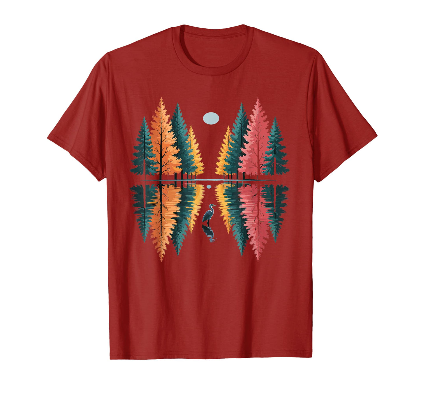 Nature Trees Reflection Outdoor Wildlife Forest Adventure T-Shirt