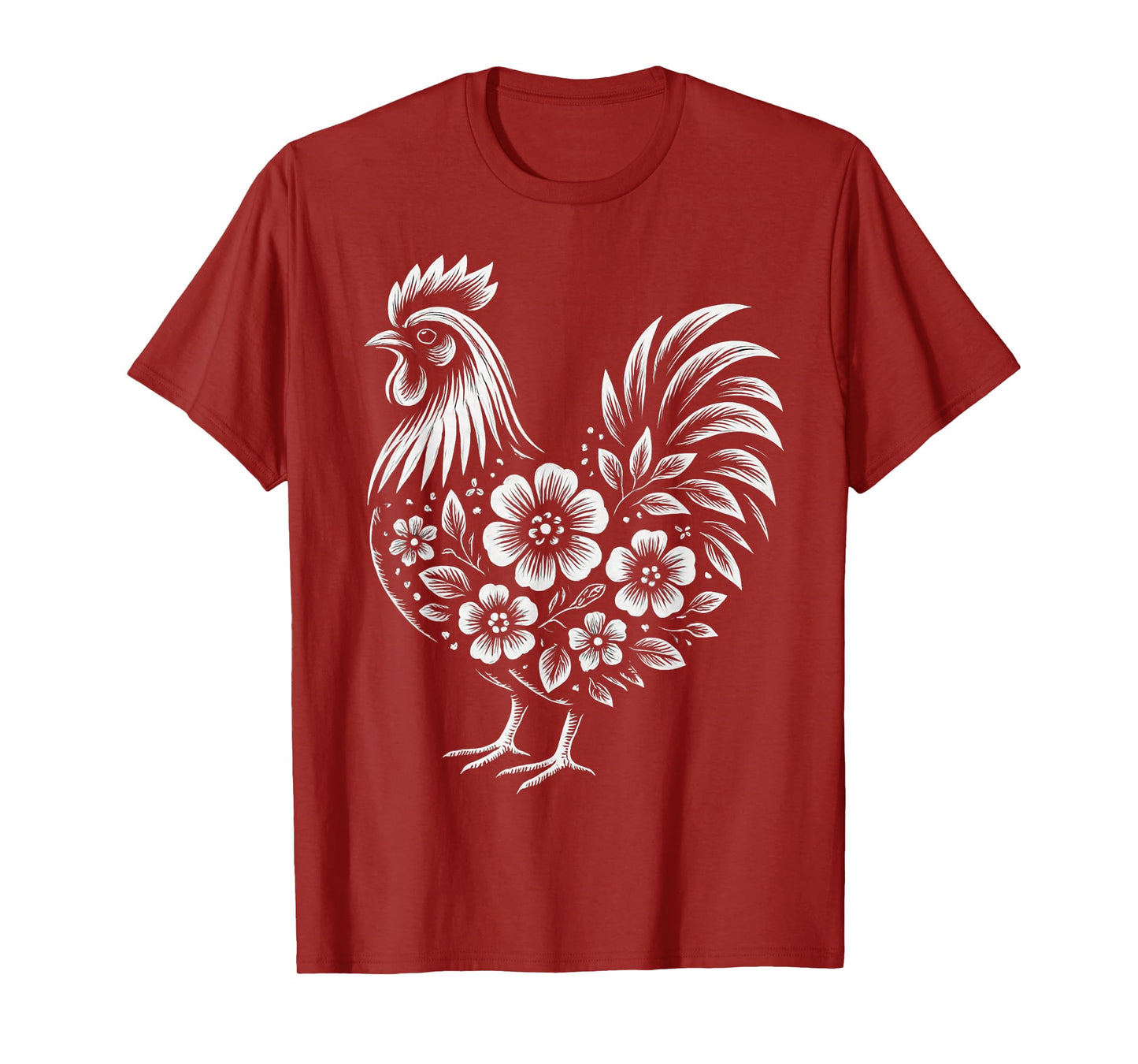 Chicken Floral Vintage Farm Girls Women Lover Cute Chicken T-Shirt