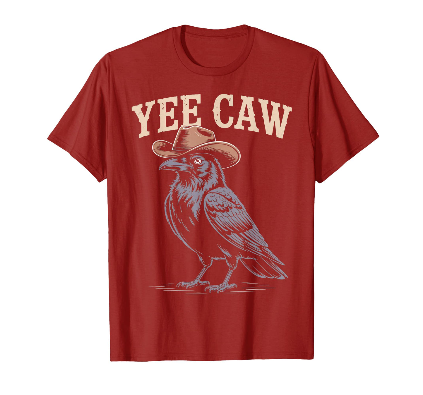 Yee Caw Cowboy Crow Animal Gothic Birds Animal Funny Crow T-Shirt