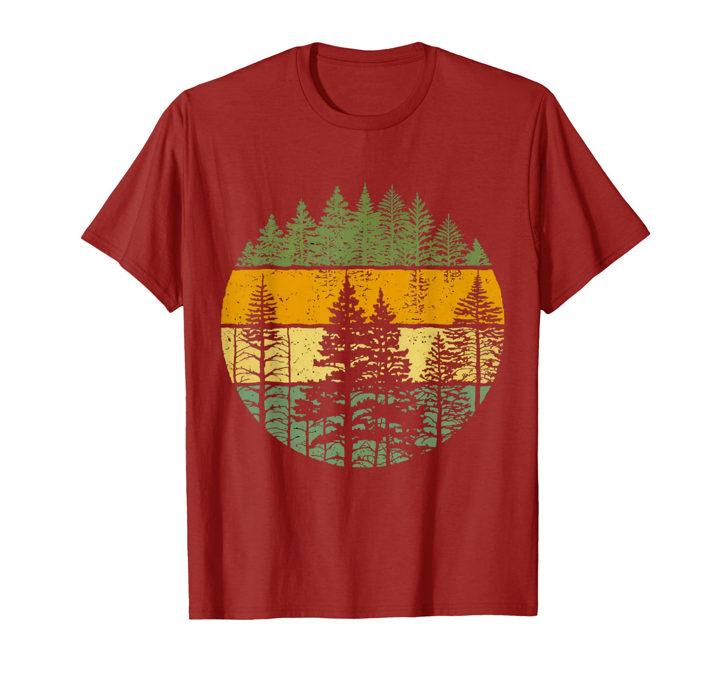 Vintage Wildlife Trees Outdoors Nature Retro Forest Apparel T-Shirt