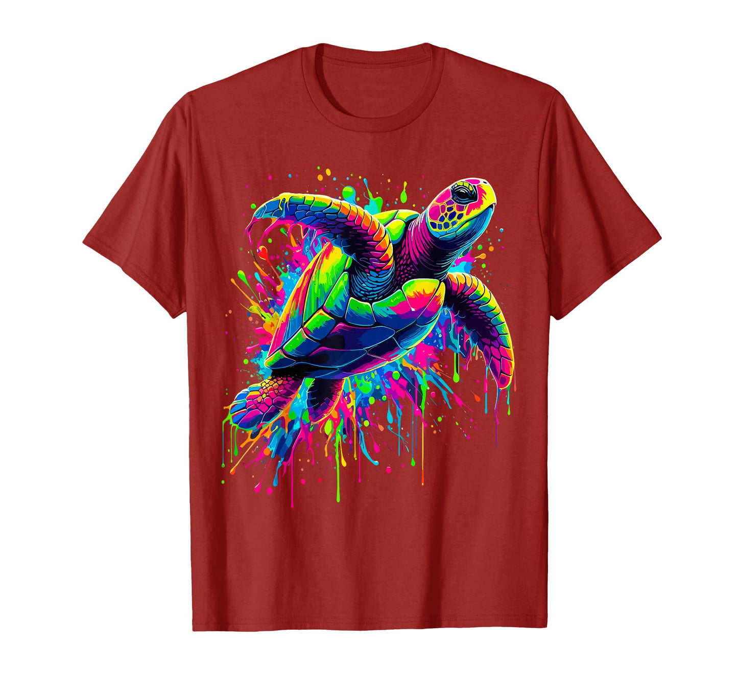 Turtle Splash Beach Ocean Wildlife Turtle Animal T-Shirt