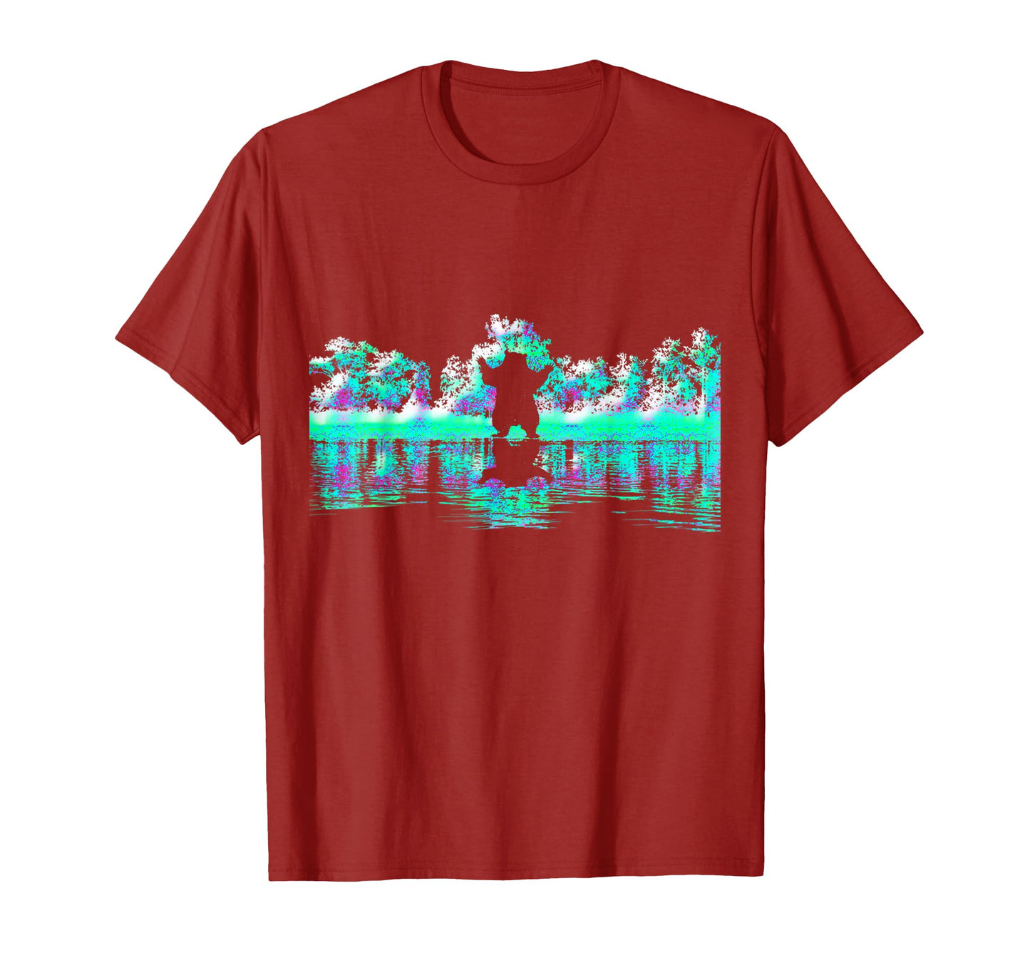 Trees Reflection Wildlife Nature Animal Bear Outdoor Forest T-Shirt