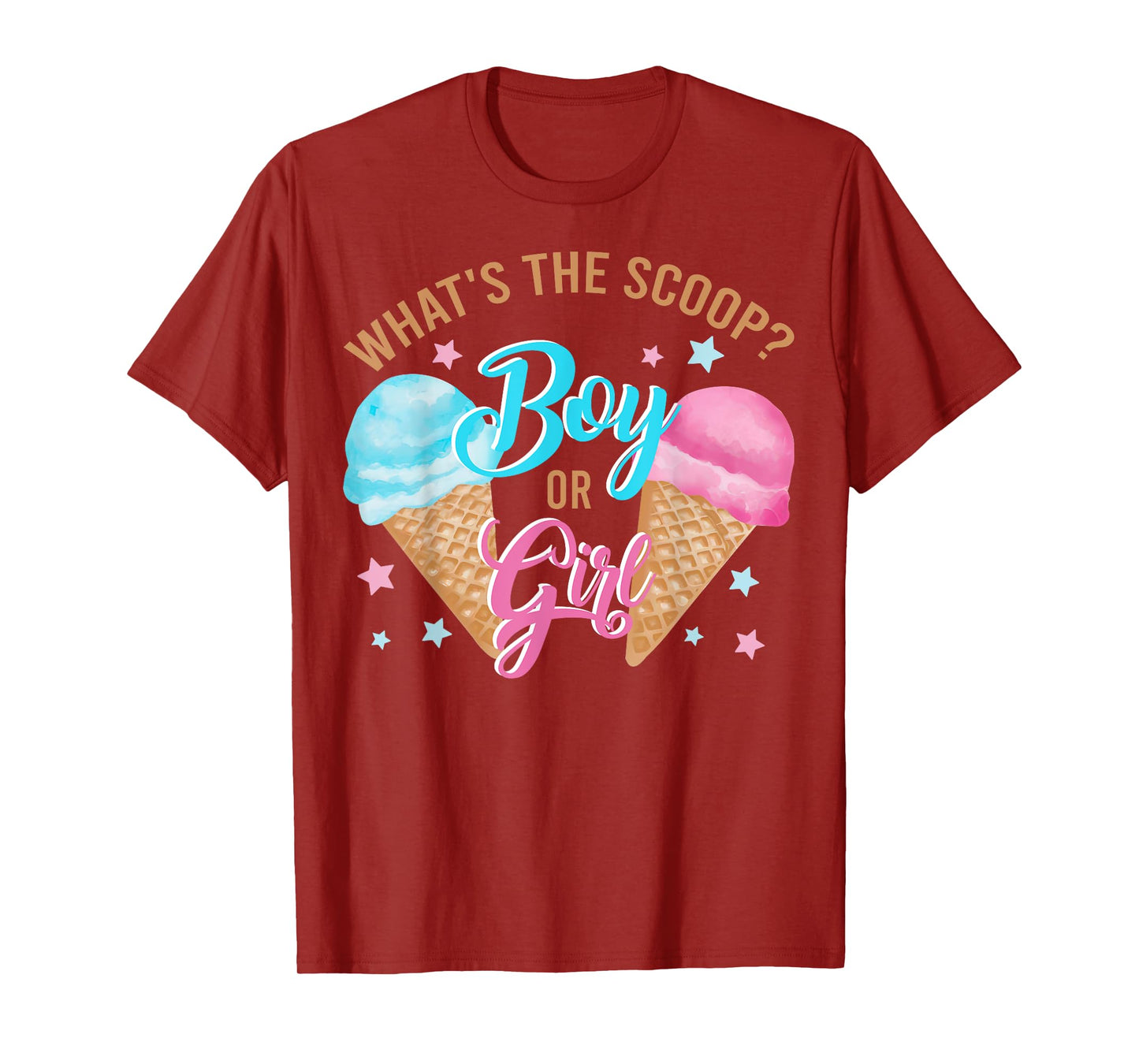 Whats The Scoop Gender Reveal Decorations Boy Or Girl T-Shirt