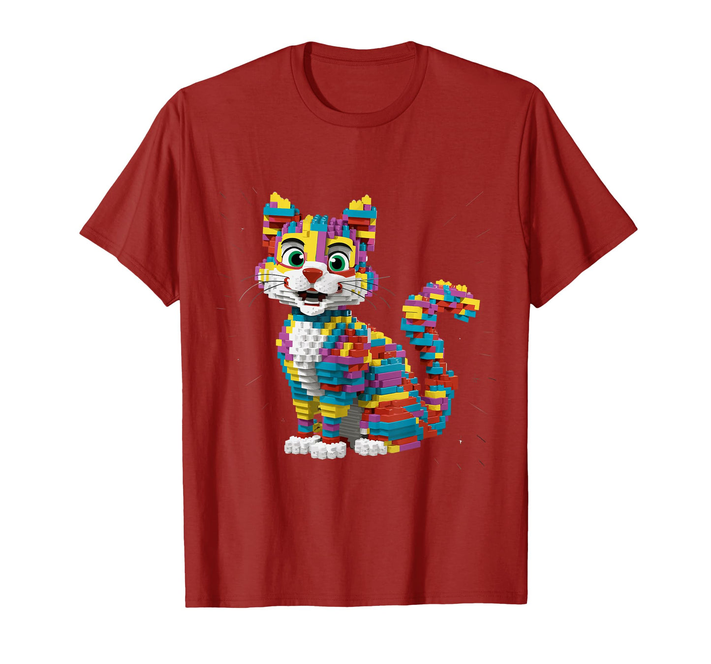 Master Builder Kids Building Blocks Cat Brick Builder T-Shirt