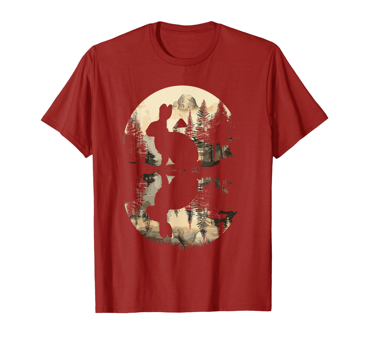 Rabbit Reflection Cute Bunny Nature Wildlife T-Shirt