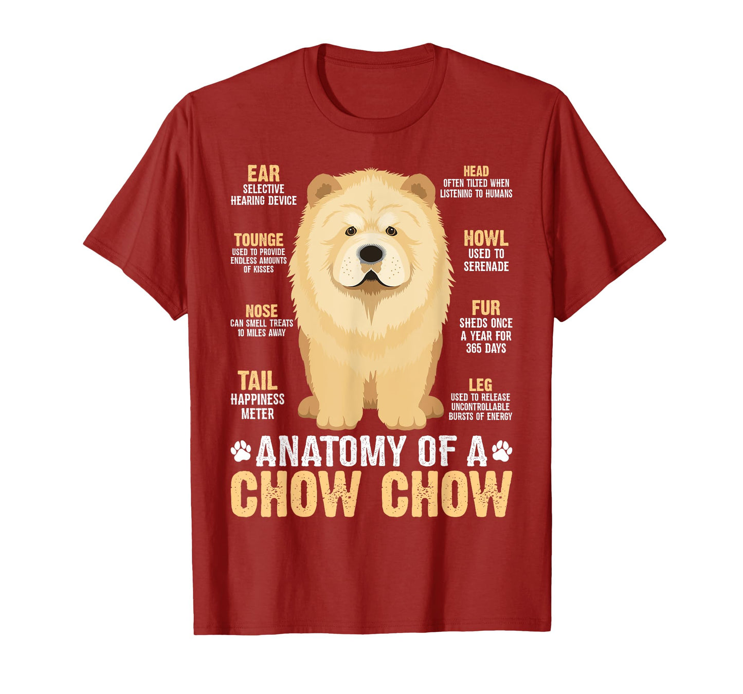 Anatomy Of A Chow Chow T-Shirt