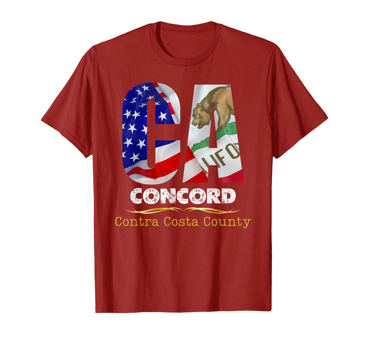 Concord, California CA, Authentic Popular City, T-Shirt, Small
