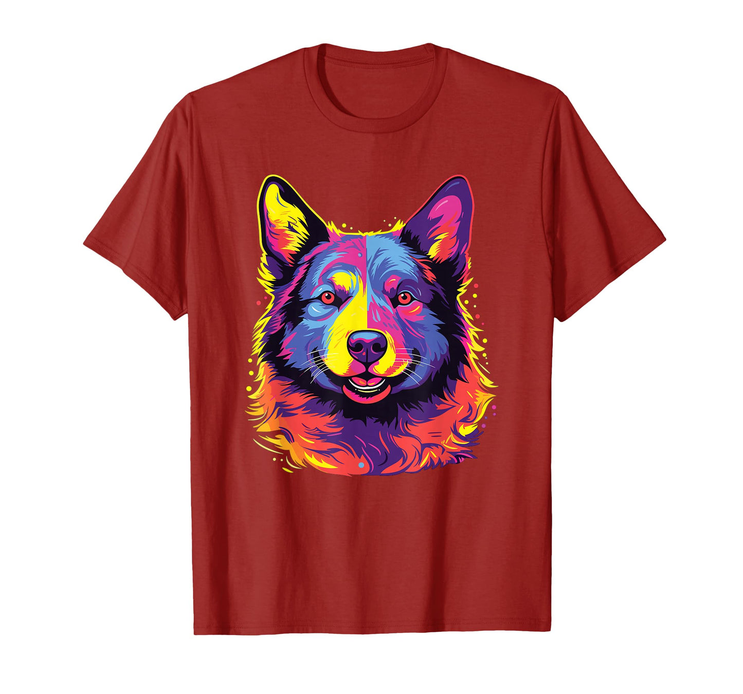 Watercolor Colorful Karelian Bear Dog Dogs T-Shirt