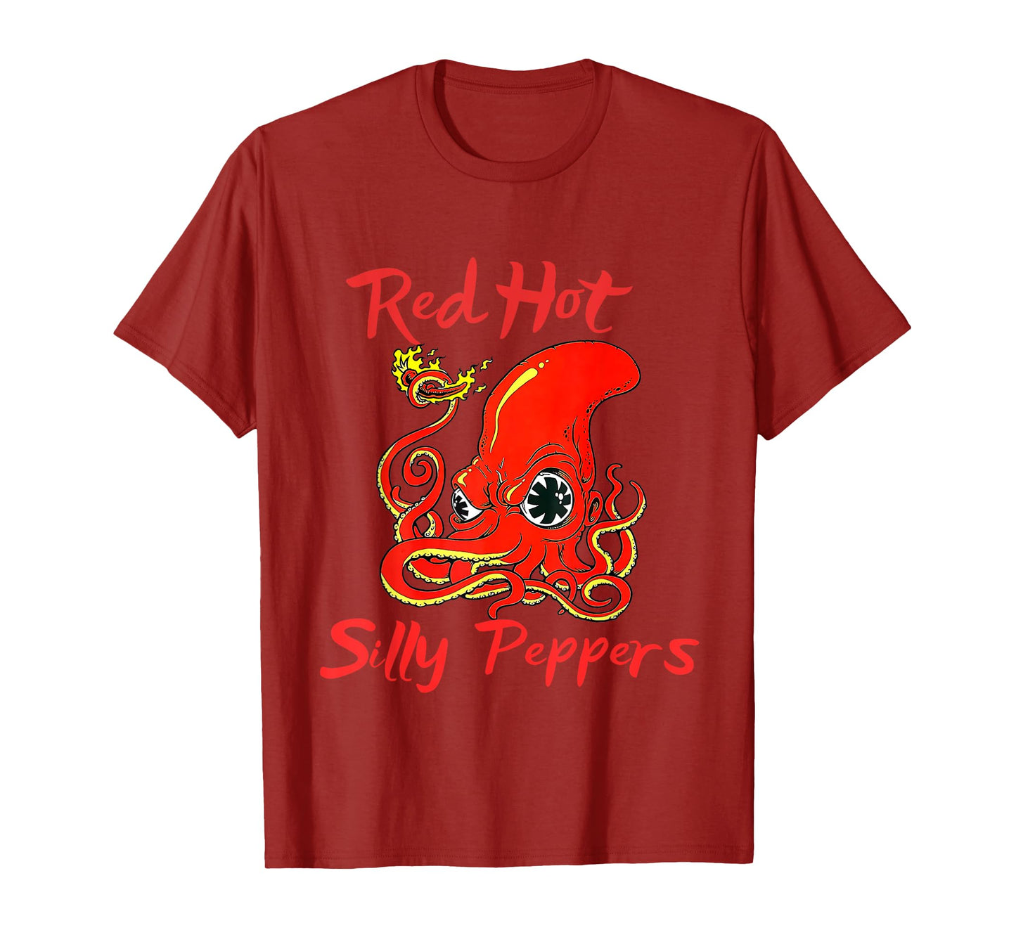 Octopus Chilli Tee Red Hot Silly Peppers Funny T-Shirt