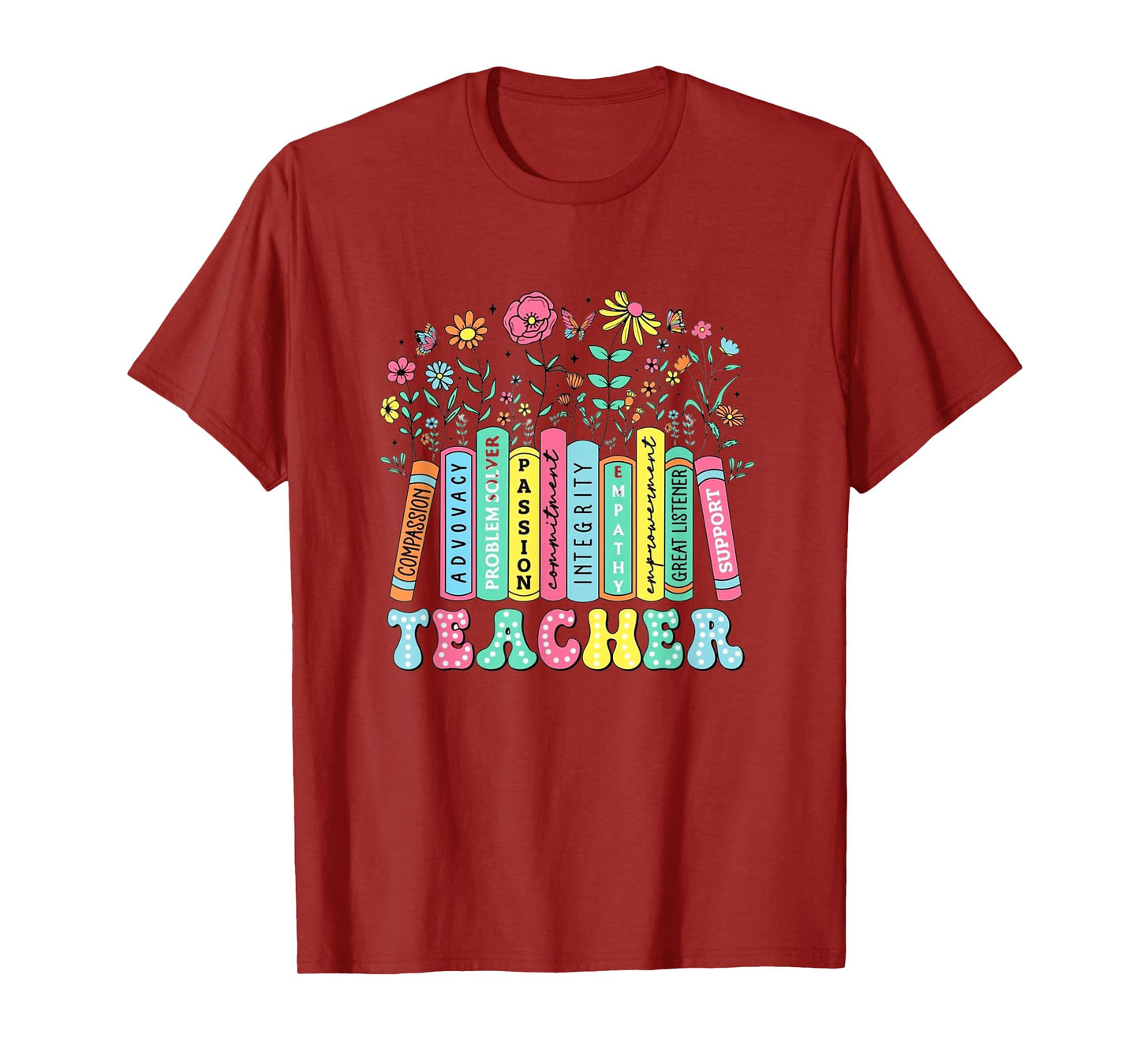 Back to School Cute Floral Teacher T-Shirt, Teacher Life T-Shirt