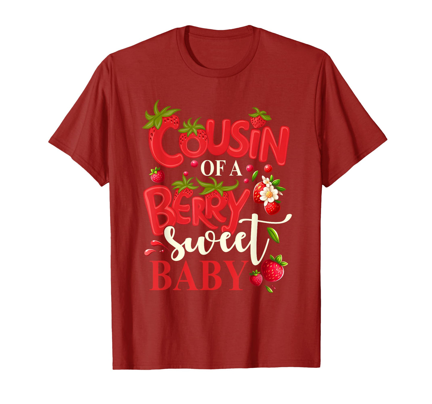Cousin Of A Berry Sweet One Strawberry Baby First Birthday T-Shirt