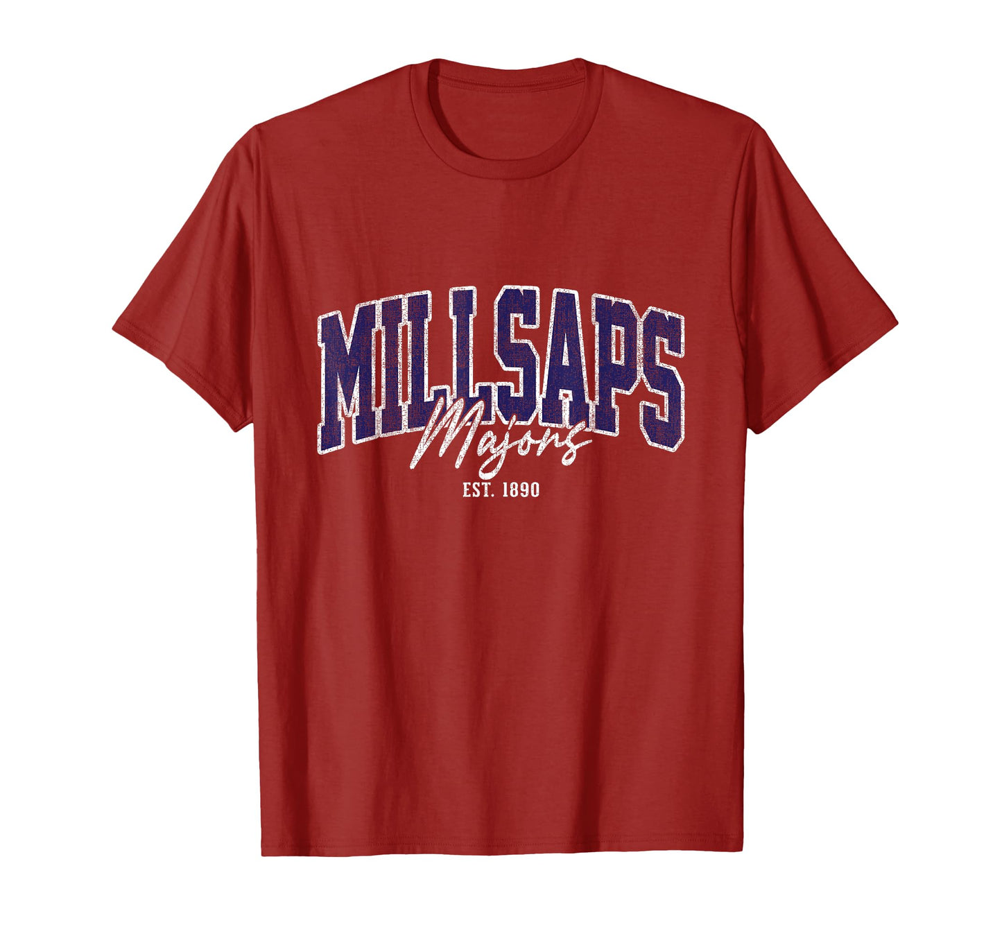 Millsaps Arch Athletic Vintage Sports Tee Men Women T-Shirt