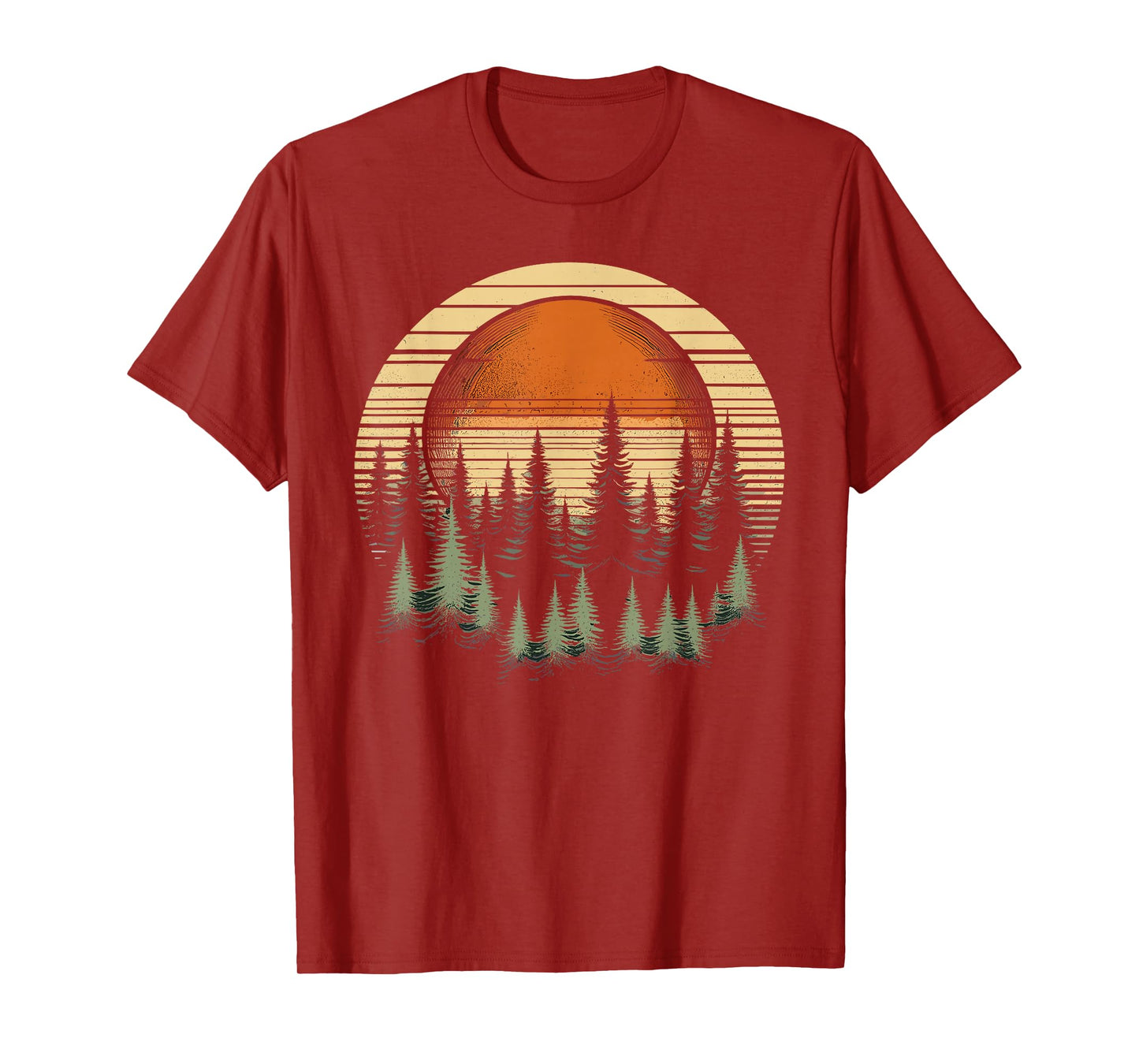 Trees Wildlife Nature Retro Forest T-Shirt