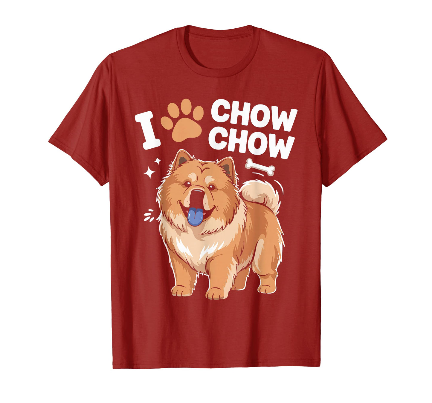 I Love Chow Chow Dog Lover Design T-Shirt