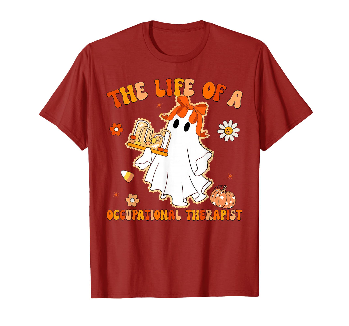 Groovy Life of A OT Occupational Therapist Ghost Halloween T-Shirt