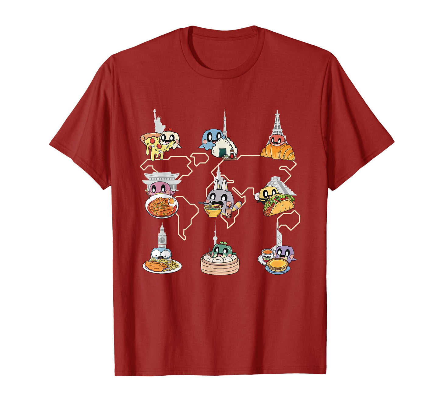 International Flavours by Dinobean Studios Cute White Print! T-Shirt
