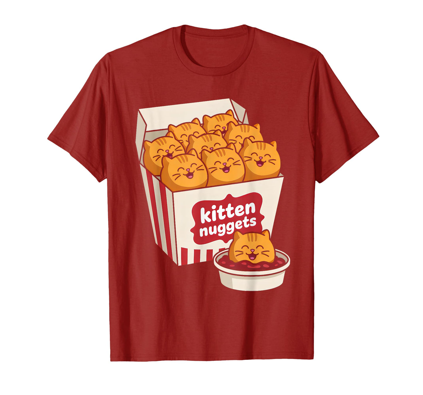 Funny Cat Owner Kitten Nuggets Food Pun Cat Lover Men Women T-Shirt