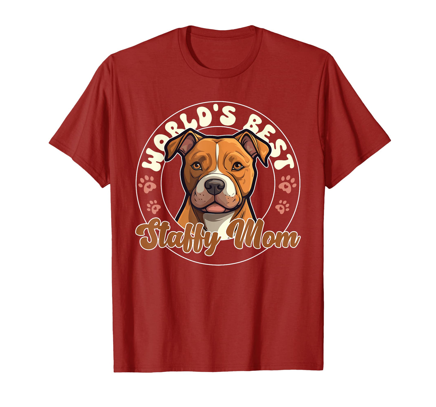 American Staffordshire Terrier World's Best Staffy Mom T-Shirt