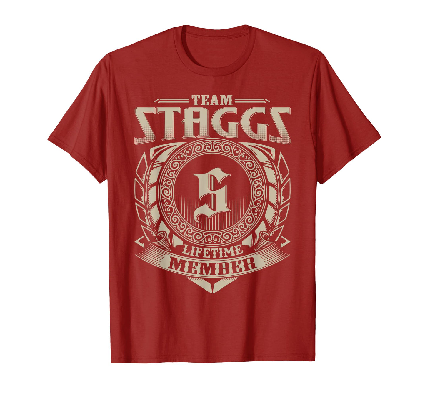 Team STAGGS Lifetime Member Funny STAGGS Family Name Vintage T-Shirt