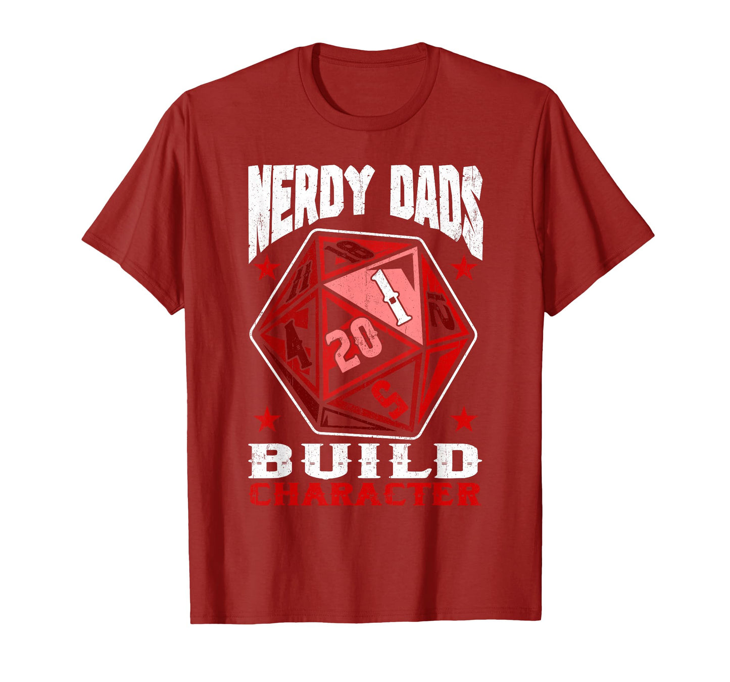 RPG Gamer Nerdy Dads Build Character Funny Game Fathers Day T-Shirt
